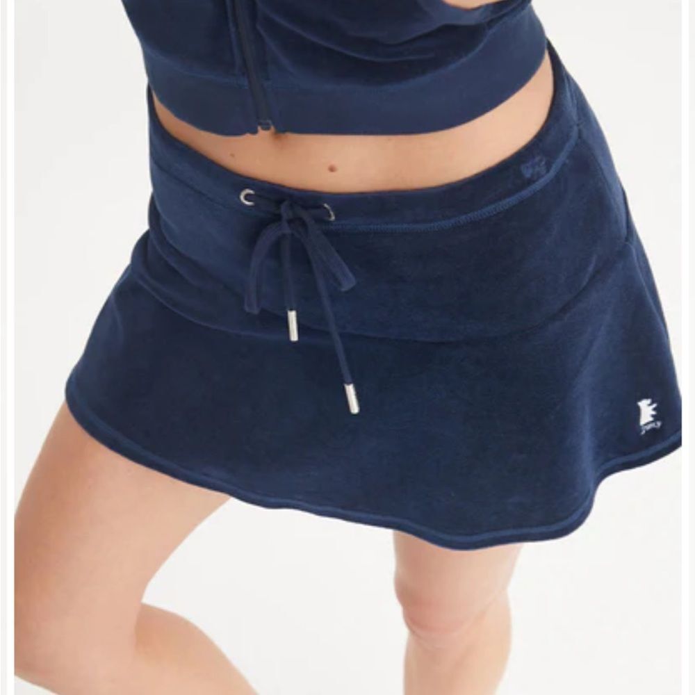 JUICY COUTURE SCOTTIE COTTON VELOUR MINI SKIRT
